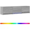 TV staliukas TV spintelė su LED 165x34x40 cm Pilka Sonoma Dirbtinė mediena