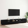 TV staliukas TV spintelių komplektas 3 pcs Juoda 260 x 35 x 40 cm