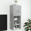TV staliukas TV spintelė su LED lemputėmis, betono pilka, 40,5x30x102cm