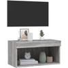 TV spintelė su LED lemputėmis, pilka ąžuolo, 60x30x30cm