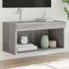 TV spintelė su LED lemputėmis, pilka ąžuolo, 60x30x30cm