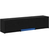 TV staliukas TV spintelė su LED 165 x 34 x 40 cm Juodojo ąžuolo