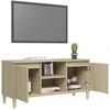 TV staliukas TV spintelė su medinėmis kojelėmis, ąžuolo, 103,5x35x50cm