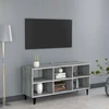 TV staliukas TV spintelė su metalinėmis kojelėmis, pilka, 103,5x30x50cm