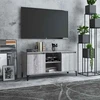 TV staliukas TV spintelė su metalinėmis kojomis, pilka ąžuolo, 103,5x35x50cm