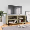 TV staliukas TV spintelė su ratukais, ąžuolo, 90x35x35cm, apdirbta mediena