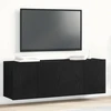 TV staliukas TV spintelės, 2 vnt., juodo ąžuolo spalvos, 120x30x41 cm, inžinerinė mediena