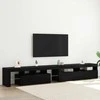 TV staliukas Televizoriaus spintelė 2 pcs Juodas ąžuolas 260 x 37 x 40 cm