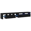 TV staliukas Televizoriaus spintelė 2 pcs Juodas ąžuolas 260 x 37 x 40 cm