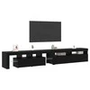 TV staliukas Televizoriaus spintelė 2 pcs Juodas ąžuolas 260 x 37 x 40 cm