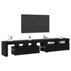 TV staliukas Televizoriaus spintelė 2 pcs Juodas ąžuolas 230 x 36,5 x 40 cm