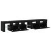 TV staliukas Televizoriaus spintelė 2 pcs Juodas ąžuolas 230 x 36,5 x 40 cm