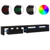 TV staliukas Televizoriaus spintelė 3 pcs Juodas ąžuolas 290 x 36,5 x 40 cm