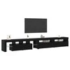 TV staliukas Televizoriaus spintelė 3 pcs Juodas ąžuolas 290 x 36,5 x 40 cm