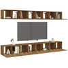 TV staliukas TV spintelės, 8vnt., dūminio ąžuolo, 60x30x30cm, mediena