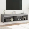 TV staliukas TV spintelės su LED, 2vnt., pilkos ąžuolo, 60x30x30cm