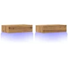 TV staliukas TV spintelės su LED lemputėmis, 2vnt., artisano, 60x35x15,5cm