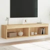 TV staliukas TV spintelės su LED lemputėmis, 2vnt., ąžuolo, 60x30x30cm