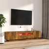 TV staliukas TV spintelių komplektas, 2 dalių, dūminio ąžuolo, mediena