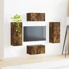 TV staliukas TV spintelių komplektas 2 vnt. 30 x 31 x 80 cm Rūkyta ąžuolas