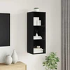 TV staliukas TV spintelių komplektas 37 x 37 x 107 cm Juodas ąžuolas