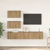 TV staliukas TV spintelių komplektas 4 pcs Amatininkų ąžuolas
