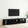 TV staliukas Televizoriaus spintelė 2 pcs Juodas ąžuolas 200 x 36,5 x 40 cm
