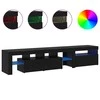 TV staliukas Televizoriaus spintelė 2 pcs Juodas ąžuolas 200 x 36,5 x 40 cm