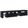TV staliukas Televizoriaus spintelė 2 pcs Juodas ąžuolas 200 x 36,5 x 40 cm