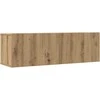 TV staliukas 3 dalių sieninis televizoriaus spintelės komplektas Artisan Oak
