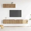 TV staliukas 3 dalių sieninis televizoriaus spintelės komplektas Artisan Oak