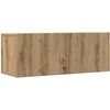 TV staliukas 3 dalių sieninis televizoriaus spintelės komplektas Artisan Oak