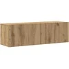 TV staliukas 4 dalių sieninis televizoriaus spintelės komplektas Artisan Oak