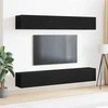 TV staliukas TV spintelių komplektas 4 pcs Juodas ąžuolas 100 x 30 x 30 cm