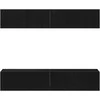 TV staliukas TV spintelių komplektas 4 pcs Juodas ąžuolas 80 x 30 x 30 cm