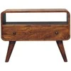 TV staliukas Artisan Furniture Lenkta Riešutmedžio Mini TV spintelė