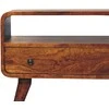 TV staliukas Artisan Furniture Lenkta Riešutmedžio Mini TV spintelė
