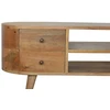 TV staliukas Artisan Furniture Mango medienos TV spintelė su 4 stalčiais ir 2 lentynomis, ąžuolo atspalvio