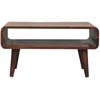 TV staliukas Artisan Furniture Atvira mango medienos TV spintelė, kaštono atspalvio