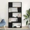 TV staliukas TV spintelių komplektas Juoda 80 x 24 x 156 cm Apdirbta mediena