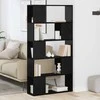 TV staliukas TV spintelių komplektas Juoda 80 x 24 x 156 cm Apdirbta mediena