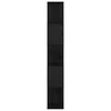 TV staliukas TV spintelių komplektas Juoda 80 x 24 x 156 cm Apdirbta mediena