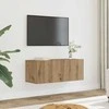 TV staliukas Sieninės TV spintelės, 2vnt., artisano ąžuolo, 80x30x30cm