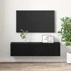 TV staliukas TV spintelių komplektas 2 pcs Juoda 60 x 30 x 30 cm