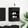 TV staliukas TV spintelių komplektas 2 pcs Juoda 40 x 30 x 60,5 cm
