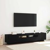 TV staliukas TV spintelių komplektas 2 pcs Juoda 200 x 35 x 40 cm