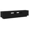 TV staliukas TV spintelių komplektas 2 pcs Juoda 180 x 35 x 40 cm