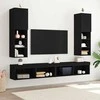 TV staliukas TV spintelių komplektas 2 pcs Juodas ąžuolas 30,5 x 30 x 102 cm