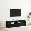 TV staliukas Televizoriaus spintelė 2 pcs Juodas ąžuolas 75 x 35 x 40 cm