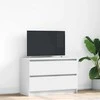 TV staliukas Televizoriaus spintelė, balta, 80x35x54 cm, apdirbta mediena